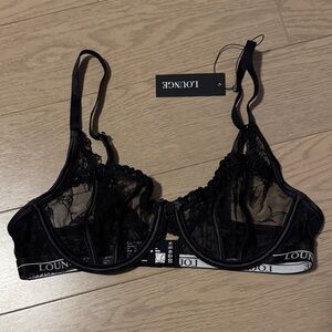 Black Lounge “Reveal” Balcony Bra - 34B